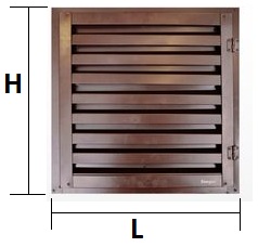 Размеры прямоугольной квадратной вентиляционной решетки