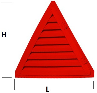 Размеры треугольной вентиляционной решетки